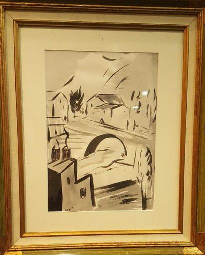null GUYOT Jacques Henri (1946)

Le pont

encre signée en bas à gauche

38 x 28 cm...