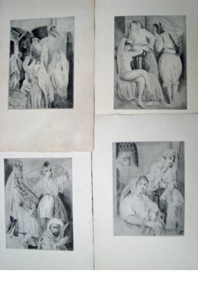 null Lot de 4 gravures orientalistes 

4 gravures « orientalisme « monogramme imprimée...