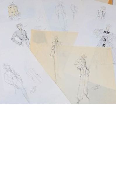 null 9 croquis de mode par Tan Guidicelli pour Hermès

Encre et crayon de couleur,...