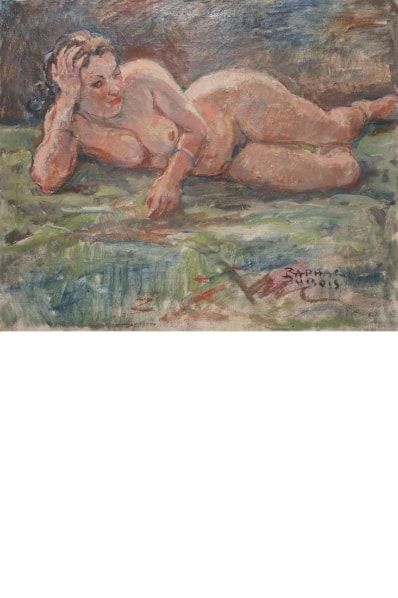 null DUBOIS Raphael (né en 1888)

Nu, 

huile sur toile signée en bas à droite 

54...