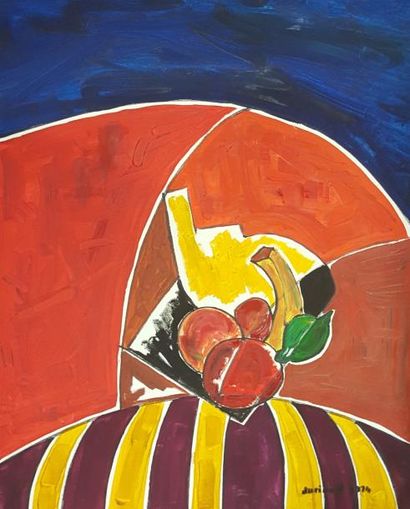 null DURIAUD Christian (né en 1944)

Five fruits, 1974

Huile sur toile signée en...
