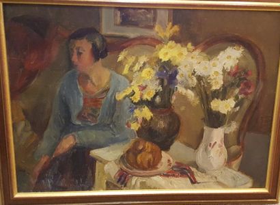 null RAGEADE André (1890-1978)

madame Rajeade au bouquet

Huile sur toile signée...