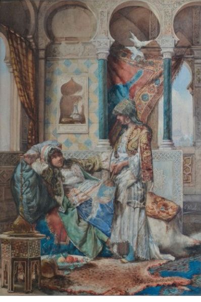 null VITALI E., XIX-XXe siècles

Deux femmes au harem, 1886 Roma

aquarelle gouachée,...