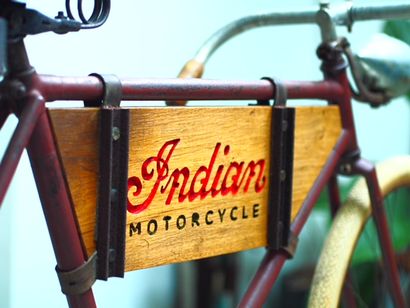 null Ancien porteur plaque Indian Motorcycle années 20/30
