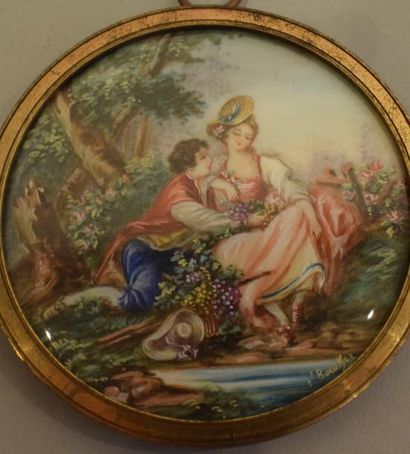 null BOUCHER François (Dans le Goût de) 

1703-1770

« Pense-t-il aux raisins »

Miniature...