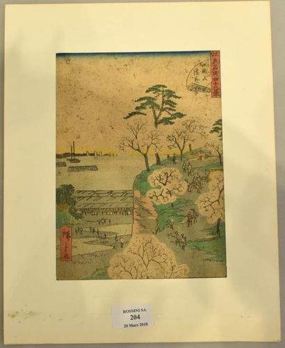 null Hiroshige II,

la route du tokaido.

Fin XIXème siècle, format oban. 