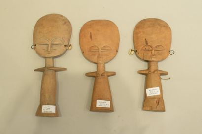 null Trois poupées Ashanti du Ghana



