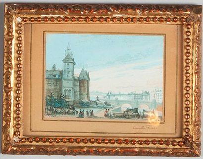 null FLERS Camille 

Paris 1802 - Annet 1868

La Tour de l'Horloge, pont neuf et...