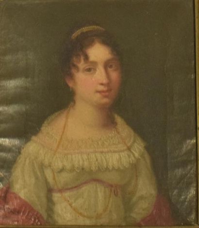 null ECOLE FRANCAISE Premier tiers du XIXe siècle 



Portrait présumé de la Comtesse...
