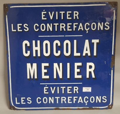 null MENIER plaque émaillée. 

Eviter les contrefaçons - CHOCOLAT MENIER - Eviter...