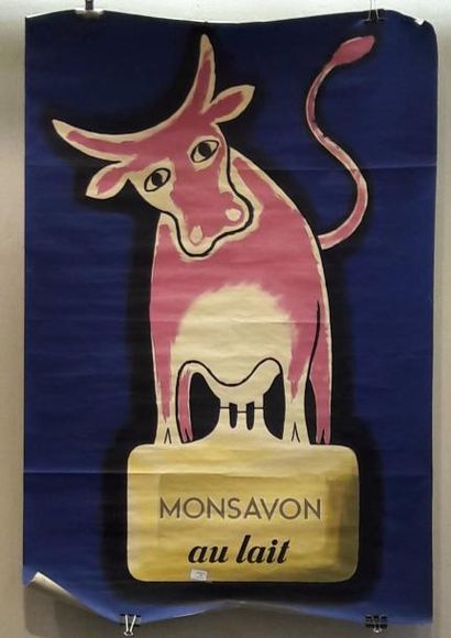 null MONSAVON affiche, d'après Raymond Savignac ( 1907-2002 ), signé en haut à gauche....