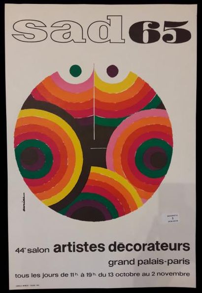 null 44ème salon des artistes décorateurs d'après Jacques Auriac ( 1922-2003 ). Grand...
