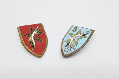 null [ Terre ] [ Infanterie ] [ Maroc ] 

Ensemble de deux insignes :

Forces Françaises...