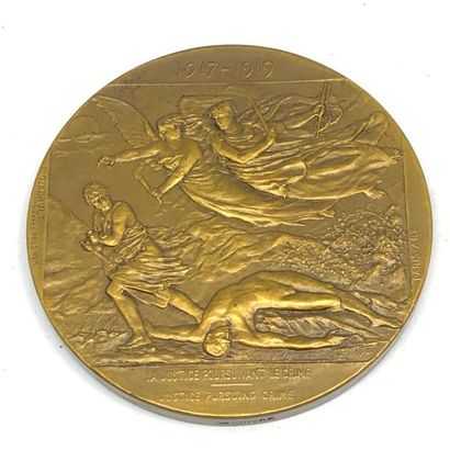 null [ WW1 ] [ Médaille de table ]

Médaille en cuivre 

Avers : profil droit de...