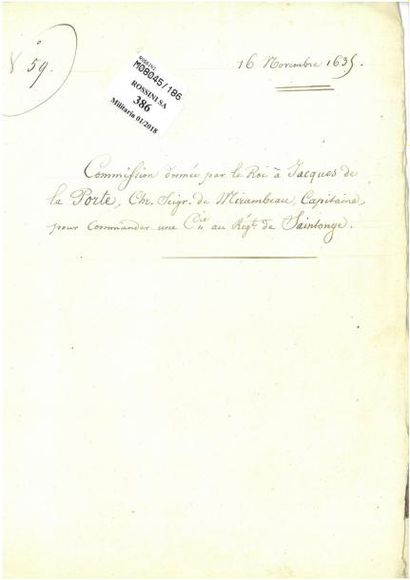 null [ Infanterie ] [ Ancien régime ] [ Saintonge ]

Document : commission donnée...