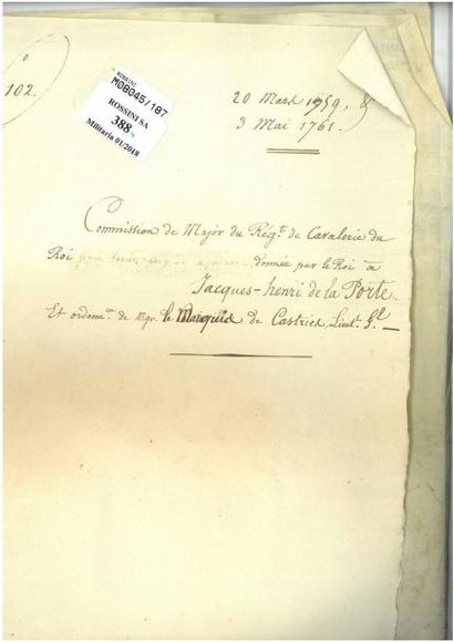 null [ Cavalerie ] [ Ancien régime ] [ Saintonge ]

Ensemble de documents : 

Commission...