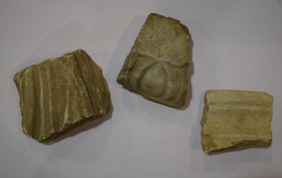 null Trois fragments en marbre d'époque romaine