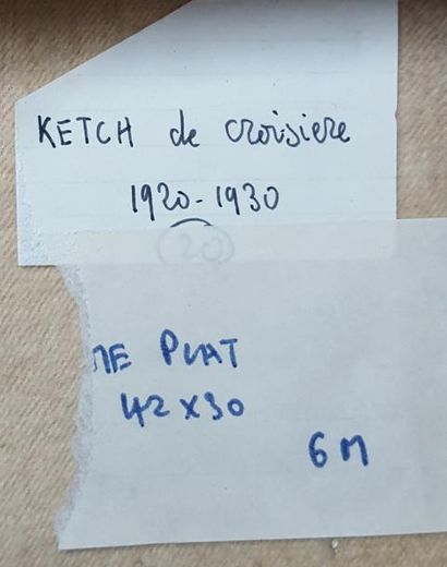 null LETOUCHE Louis (1924-2015)

"Comme plat, Ketch de croisière"

Huile sur toile,...