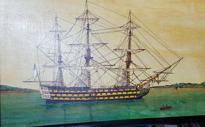 null LETOUCHE Louis (1924-2015)

"HMS Victory, vaisseau de ligne à 3 ponts"

Huile...