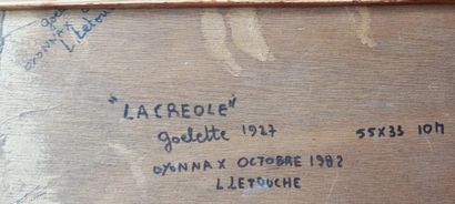 null LETOUCHE Louis (1924-2015)

"La créole, goelette 1927"

Huile sur toile marouflée...