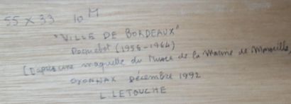 null LETOUCHE Louis (1924-2015)

"Ville de Bordeaux, paquebot"

Huile sur toile marouflée...