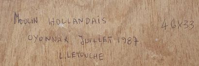 null LETOUCHE Louis (1924-2015)

"Moulin hollandais"

Huile sur toile marouflée sur...