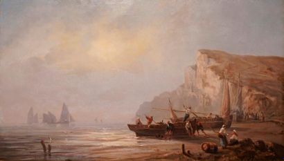 null ROSIER Amédée, 1831-1898

Retour des pêcheurs sur la plage, 1860

huile sur...