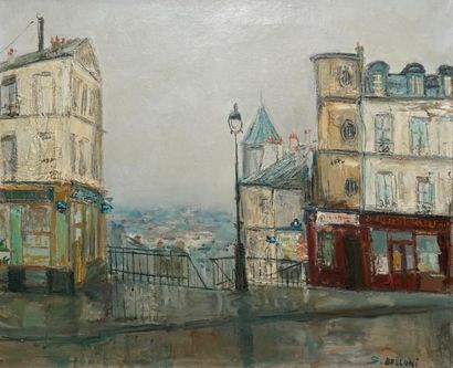 BELLONI Serge, 1925-2005, 

Rue à Montmartre,...