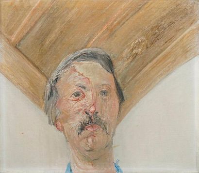 null BOTSOGLOU Chronis, né en 1941,
Homme moustachu, 
huile sur toile, signée et...