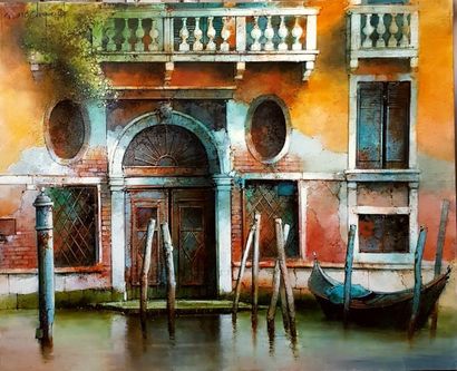 null CHAPAUD Marc, né en 1941
Venise, grand canal, Palais Garzoni
Huile sur toile 
signée...