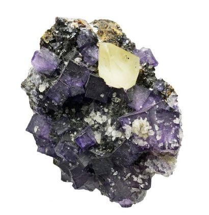 null Belle FLUORINE d'Elmwood, Tennessee, USA (12 cm) : scalénoèdre isolé de calcite...