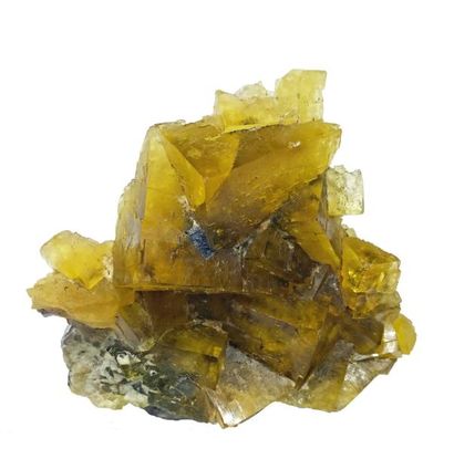 null Belle FLUORINE (12 cm), Mine de Rosiclare, Illinois, USA: cubes jaunes translucides...