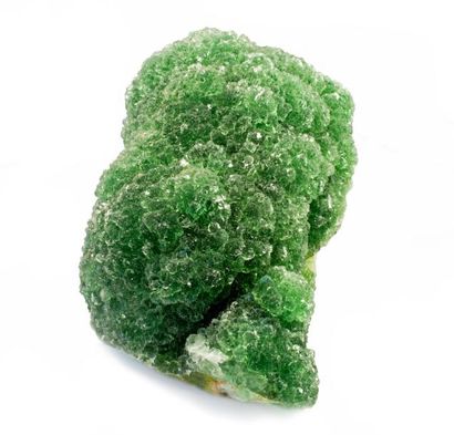 null Elégante stalactite de FLUORITE vert foncé et brillante (13 x 10 x 8 cm), de...