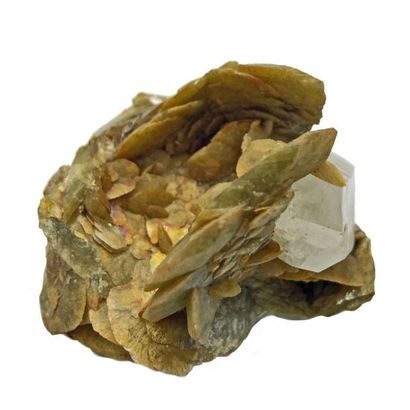 null Deux jolis mineraux : SPATH d'Icelande (7,5 x 6 x 5 cm) ; SIDERITE et quartz...