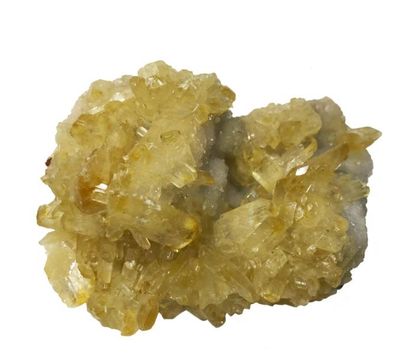 null Deux minéraux italiens : HEMATITE (12 cm), Ile d'Elbe, Toscane. BARYTE jaune...