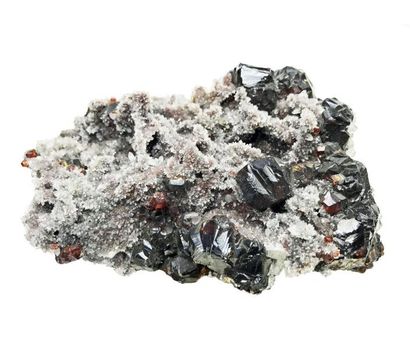 null SPHALERITE, mine de Shuikoushan, Hunan, Chine: cristaux centimétriques bruns...