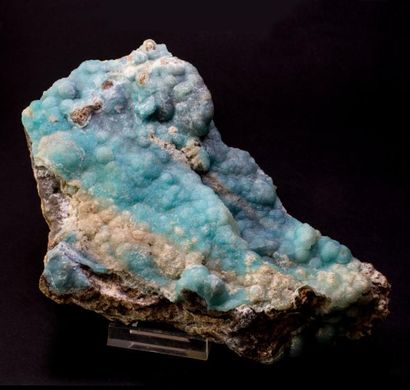 null Jolie SMITHSONITE bleue (16 x 12 x 6 cm) de la mine Refugio, Choix, Sinaloa,...