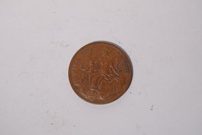 null 10 centimes 1897, bronze. Epreuve type piedfort. 

14.80 g. Daniel Dupuis. Tranche...