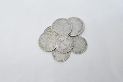 null Ensemble de huit pièces en aluminium de type " Morlon " :

1 franc ( F.221 )...