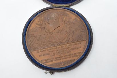 null [Canal de Suez] [Second Empire / Eugénie] [TROTIN G.]
Médaille en cuivre à patine...