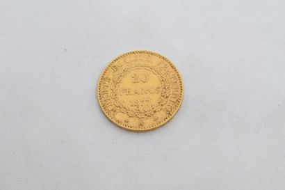 null [ Pièce en or ]



Pièce en or de 20 francs d'après Dupré ( 1877 A )

B 



Poids...