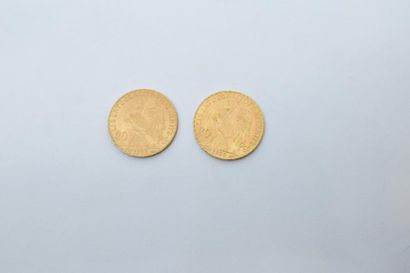 null [ Pièce en or ]



Deux pièces de 20 francs " Coq " avec tranche inscrite LIBERTE-EGALITE-FRATERNITE



(...
