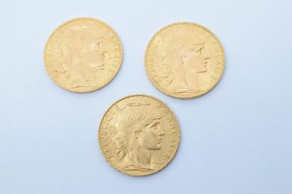 null [ Pièce en or ]



Trois pièces de 20 francs " Coq " avec tranche inscrite LIBERTE-EGALITE-FRATERNITE



(...