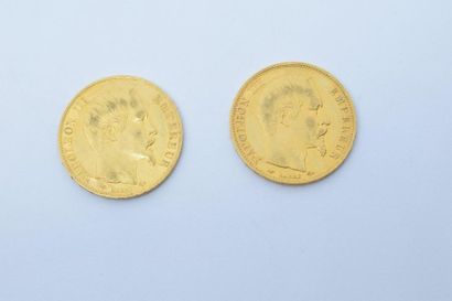 null [ Pièce en or ]



Deux pièces de 20 francs " Napoléon tête nue " 



( 2 x...