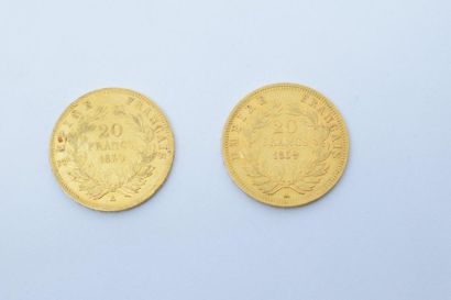 null [ Pièce en or ]



Deux pièces de 20 francs " Napoléon tête nue " 



( 2 x...