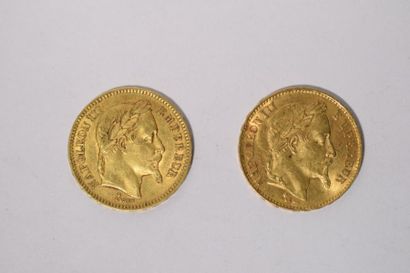 null [ Pièce en or ]

2 pièces en or 20 Fr " Napoléon tête laurée " ( 1 x 1864 BB...