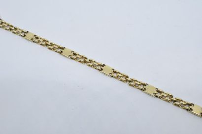 null Bracelet en or jaune 14k (585). 

Poids : 19.97 g. ; Longueur : 21 cm. 
