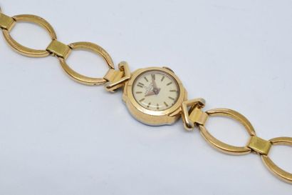 null BREITLING Genève

Montre bracelet de dame en métal plaqué or, cadran circulaire...