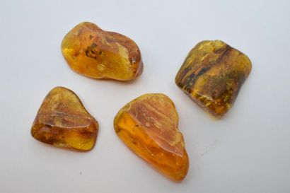 4 morceaux d'ambres. 

Poids : 98.94 g. ...