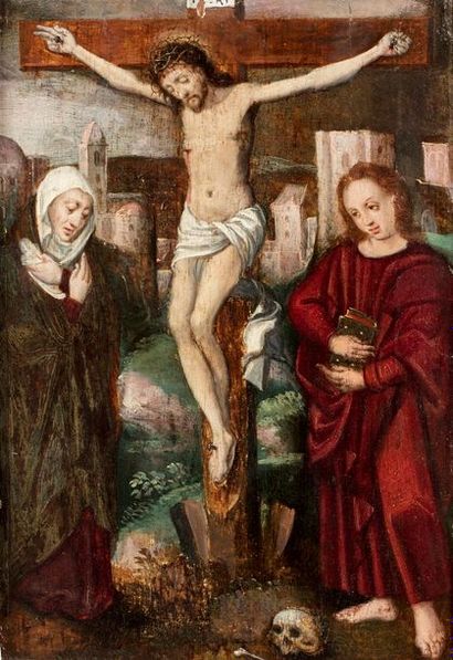 ECOLE FLAMANDE du XVIe siècle 
Le Christ...